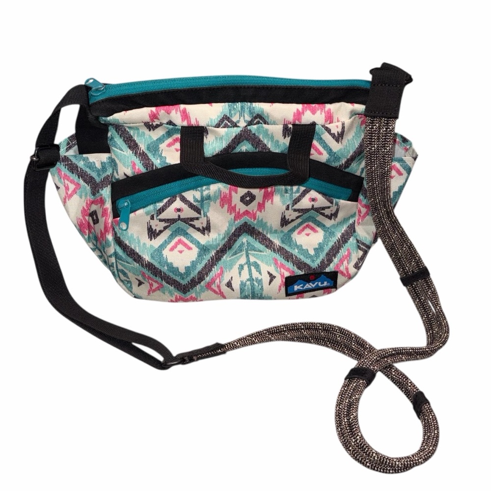 Kavu Ikat Canvas Crossbody Purse Bag Shoulder Bag - Picture 3 of 10